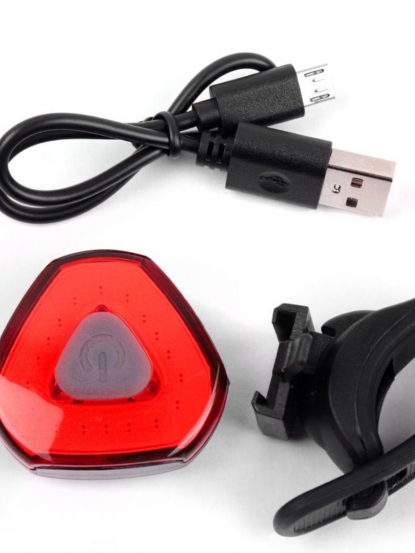 Фонарь задний ( диода, режима работы, кабель USB для подзарядки в комплекте),инд.уп.Vinca Sport